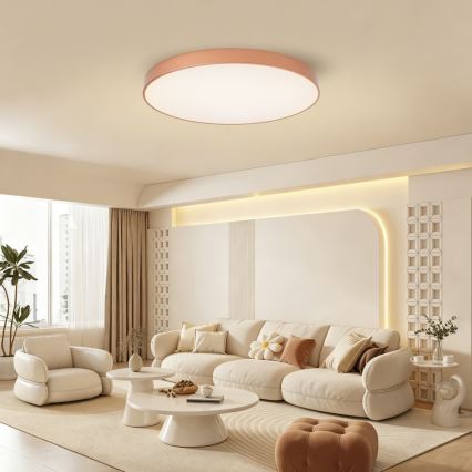 Brilagi - LED ściemnialna lampa sufitowa POOL SMART LED/100W/230V 3000-6000K śr. 80 cm Wi-Fi Tuya brązowa + pilot zdalnego sterowania