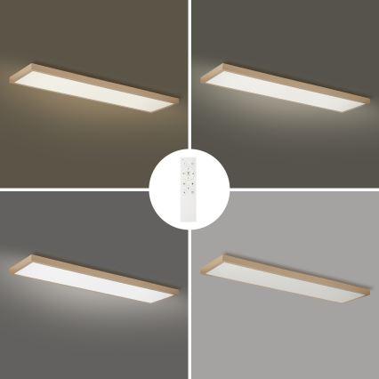 Brilagi - LED ściemnialna łazienkowa lampa sufitowa FRAME SMART LED/50W/230V 120x30 cm 3000-6000K IP44 beżowa + pilot zdalnego sterowania