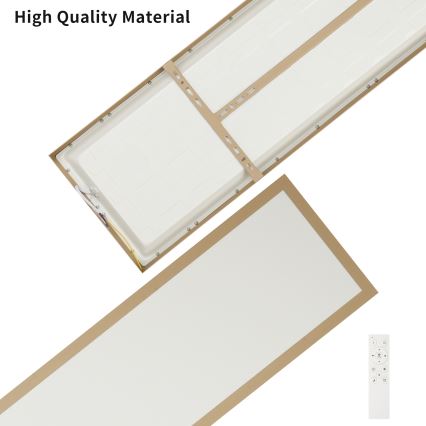 Brilagi - LED ściemnialna łazienkowa lampa sufitowa FRAME SMART LED/50W/230V 120x30 cm 3000-6000K IP44 beżowa + pilot zdalnego sterowania