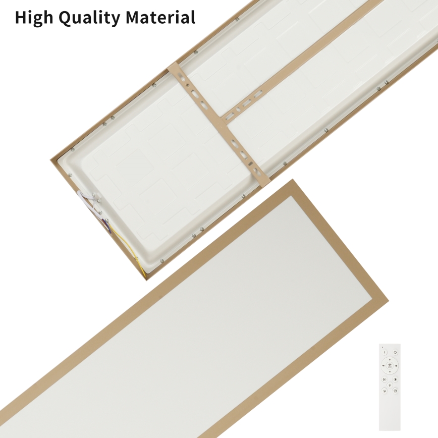 Brilagi - LED ściemnialna łazienkowa lampa sufitowa FRAME SMART LED/50W/230V 120x30 cm 3000-6000K IP44 beżowa + pilot zdalnego sterowania
