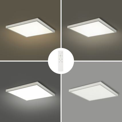 Brilagi - Ściemnialna sufitowa lampa łazienkowa FRAME SMART LED/50W/230V 60x60 cm 3000-6000K IP44 srebrna + pilot zdalnego sterowania