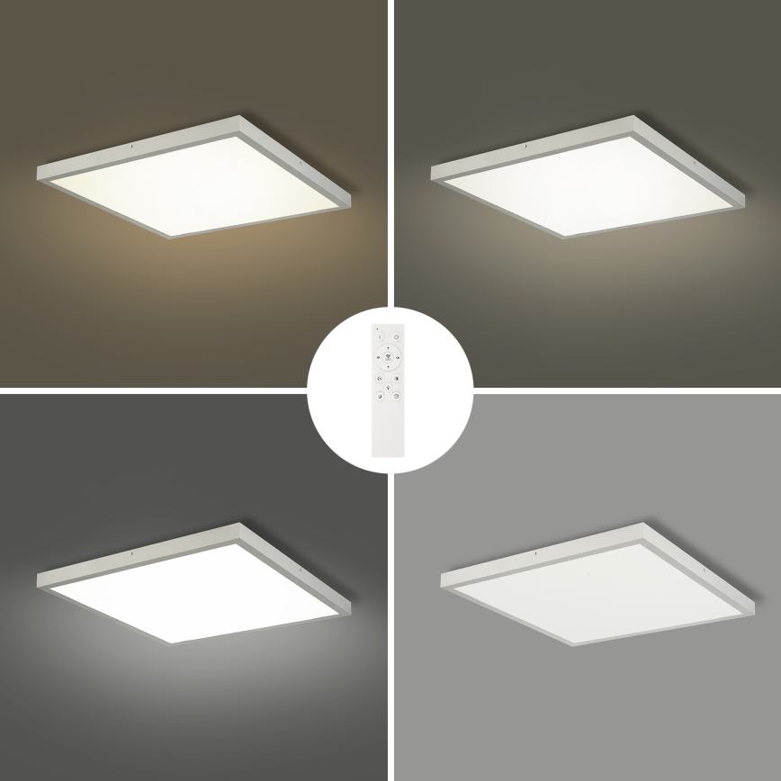 Brilagi - Ściemnialna sufitowa lampa łazienkowa FRAME SMART LED/50W/230V 60x60 cm 3000-6000K IP44 srebrna + pilot zdalnego sterowania