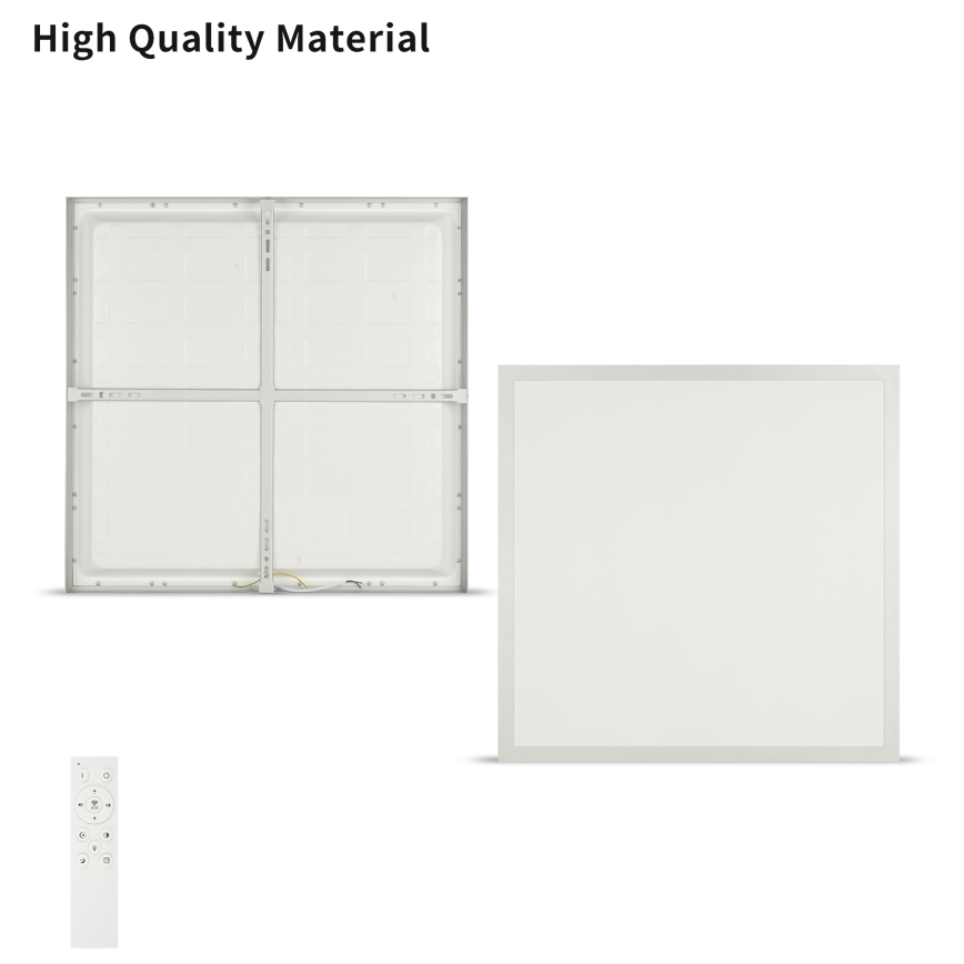 Brilagi - Ściemnialna sufitowa lampa łazienkowa FRAME SMART LED/50W/230V 60x60 cm 3000-6000K IP44 srebrna + pilot zdalnego sterowania