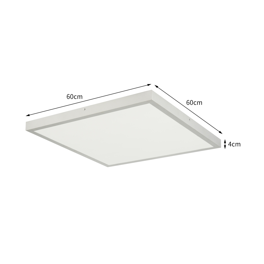 Brilagi - Ściemnialna sufitowa lampa łazienkowa FRAME SMART LED/50W/230V 60x60 cm 3000-6000K IP44 srebrna + pilot zdalnego sterowania