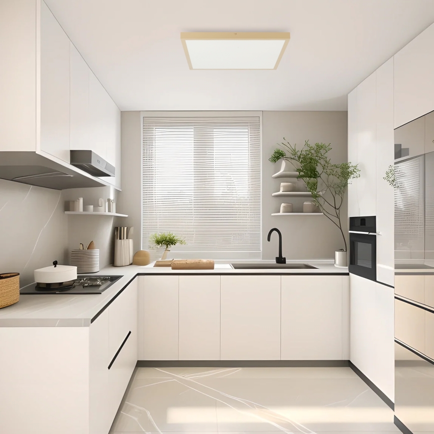 Brilagi - ściemnialna lampa sufitowa LED do łazienki FRAME SMART LED/50W/230V 60x60 cm 3000-6000K IP44 beżowa + pilot zdalnego sterowania
