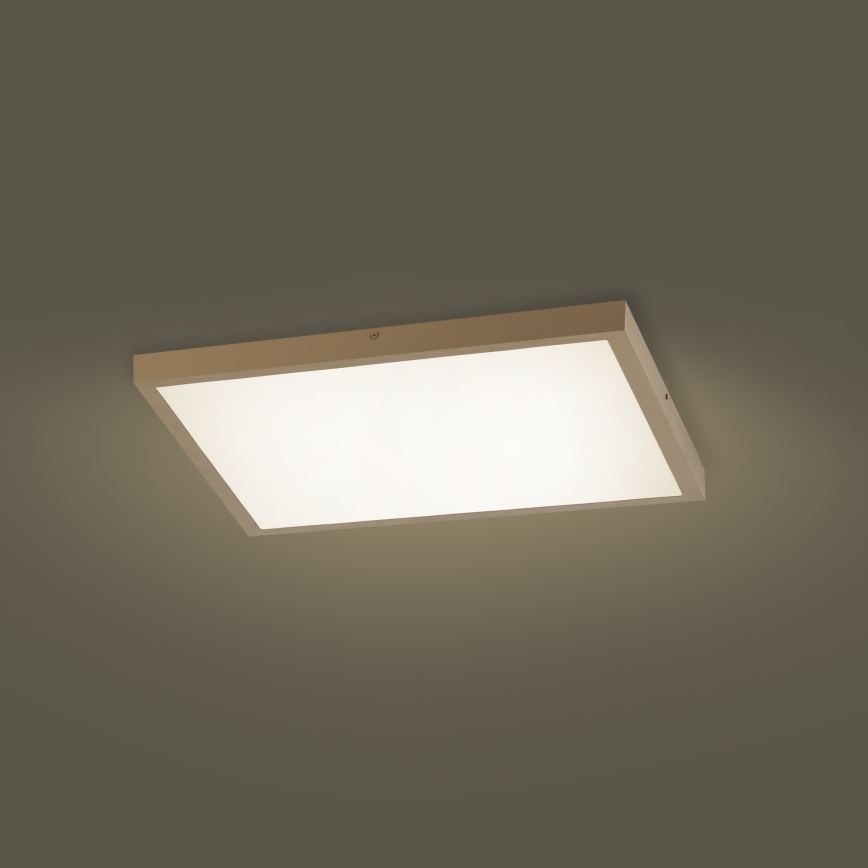 Brilagi - ściemnialna lampa sufitowa LED do łazienki FRAME SMART LED/50W/230V 60x60 cm 3000-6000K IP44 beżowa + pilot zdalnego sterowania