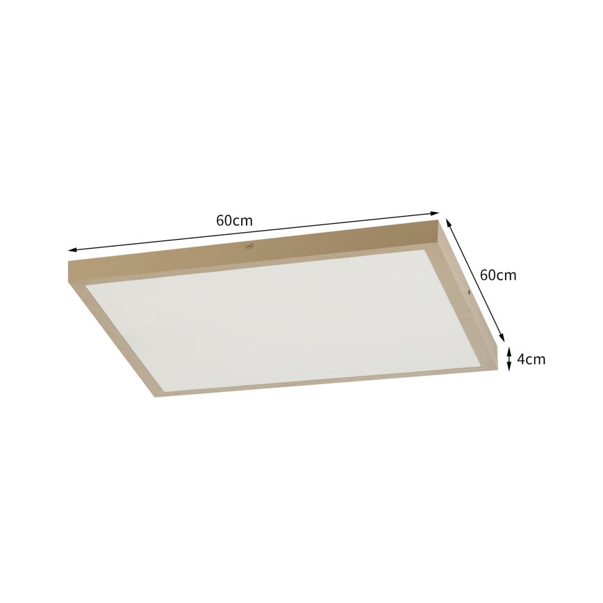 Brilagi - ściemnialna lampa sufitowa LED do łazienki FRAME SMART LED/50W/230V 60x60 cm 3000-6000K IP44 beżowa + pilot zdalnego sterowania