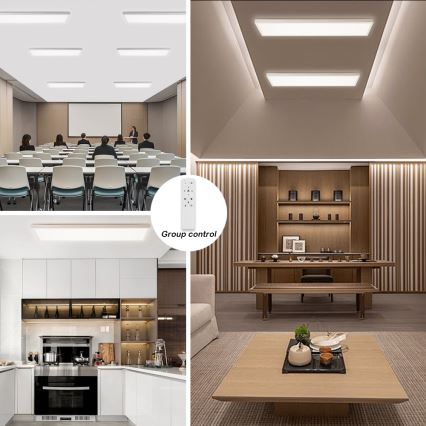 Brilagi - ściemnialna oprawa sufitowa LED do łazienki FRAME SMART LED/50W/230V 120x30 cm 3000-6000K IP44 biała + pilot zdalnego sterowania