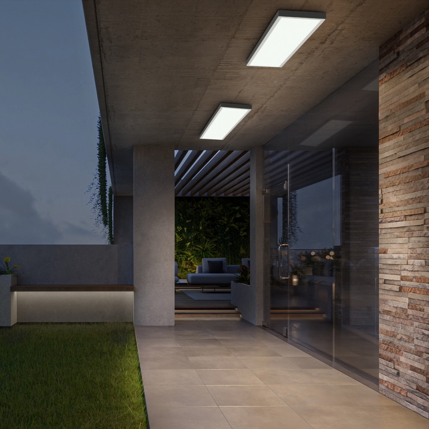 Brilagi - ściemnialna oprawa sufitowa LED do łazienki FRAME SMART LED/50W/230V 120x30 cm 3000-6000K IP44 biała + pilot zdalnego sterowania