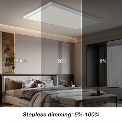 Brilagi - LED ściemnialna oprawa sufitowa do łazienki FRAME SMART LED/96W/230V 120x60 cm 3000-6000K IP44 biały + zdalne sterowanie