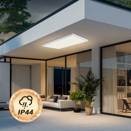 Brilagi - LED ściemnialna oprawa sufitowa do łazienki FRAME SMART LED/96W/230V 120x60 cm 3000-6000K IP44 biały + zdalne sterowanie