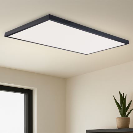 Brilagi - LED ściemnialny plafon łazienkowy FRAME SMART LED/96W/230V 120x60 cm 3000-6000K IP44 czarny + pilot zdalnego sterowania