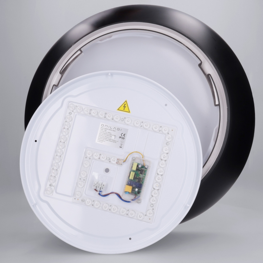 Brilagi - Ściemnialna lampa sufitowa ALVA LED/48W/230V 3000-6500K Ø 51 cm czarna + pilot zdalnego sterowania