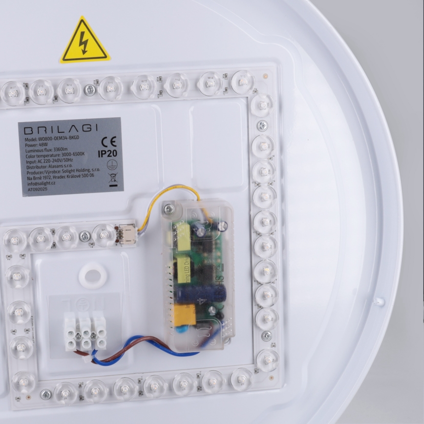 Brilagi - Ściemnialna lampa sufitowa ALVA LED/48W/230V 3000-6500K Ø 51 cm czarna + pilot zdalnego sterowania