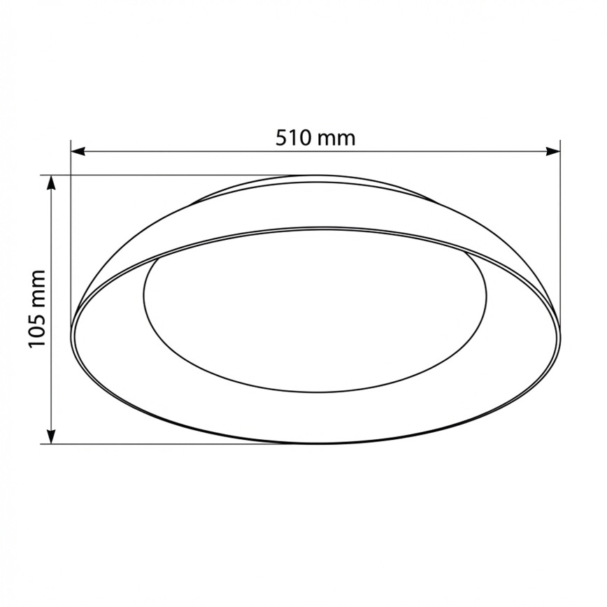 Brilagi - Ściemnialna lampa sufitowa ALVA LED/48W/230V 3000-6500K Ø 51 cm czarna + pilot zdalnego sterowania