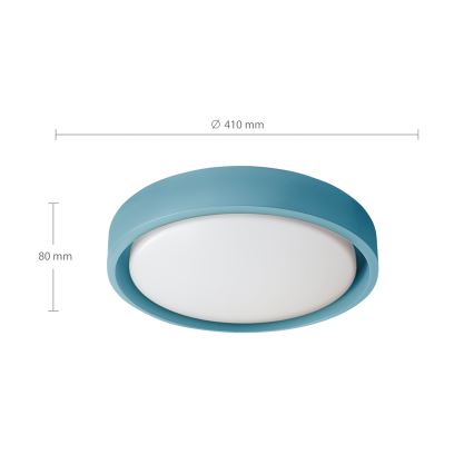 Brilagi - LED Ściemnialna oprawa sufitowa MATTEO LED/48W/230V 3000-6500K śr. 41 cm turkusowa + zdalne sterowanie