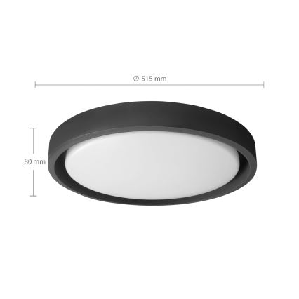 Brilagi - LED ściemnialna lampa sufitowa MATTEO LED/60W/230V 3000-6500K śr. 51,5 cm czarna + pilot zdalnego sterowania