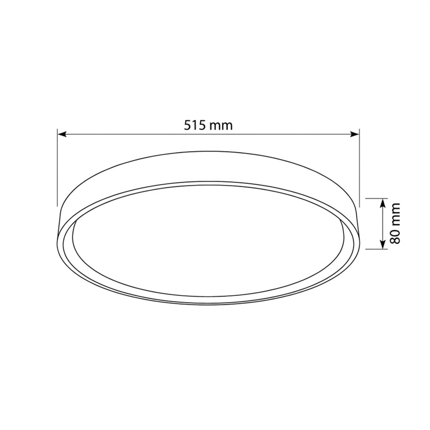 Brilagi - LED ściemnialna lampa sufitowa MATTEO LED/60W/230V 3000-6500K śr. 51,5 cm czarna + pilot zdalnego sterowania