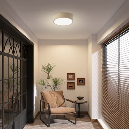 Brilagi - Ściemnialna oprawa sufitowa LED POOL LED/18W/230V 3000-6000K 20 cm beżowa + pilot zdalnego sterowania