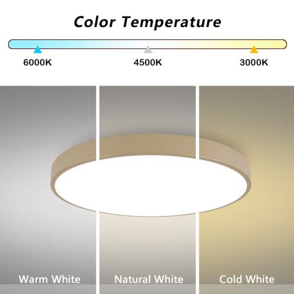 Brilagi - ściemnialna lampa sufitowa LED POOL SMART LED/100W/230V 3000-6000K 80 cm beżowa Wi-Fi Tuya + pilot zdalnego sterowania