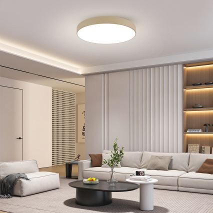 Brilagi - ściemnialna lampa sufitowa LED POOL SMART LED/100W/230V 3000-6000K 80 cm beżowa Wi-Fi Tuya + pilot zdalnego sterowania