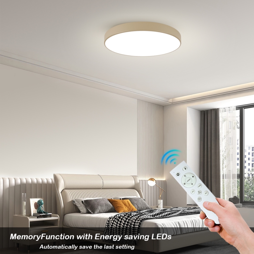 Brilagi - ściemnialna lampa sufitowa LED POOL SMART LED/100W/230V 3000-6000K 80 cm beżowa Wi-Fi Tuya + pilot zdalnego sterowania
