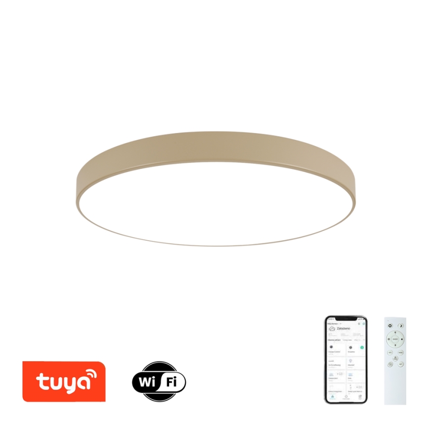 Brilagi - ściemnialna lampa sufitowa LED POOL SMART LED/100W/230V 3000-6000K 80 cm beżowa Wi-Fi Tuya + pilot zdalnego sterowania