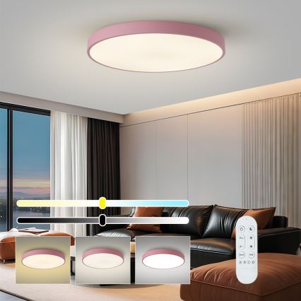 Brilagi - Ściemnialna oprawa LED POOL SMART LED/100W/230V Ø 80 cm 3000-6000K Wi-Fi Tuya + pilot zdalnego sterowania różowa