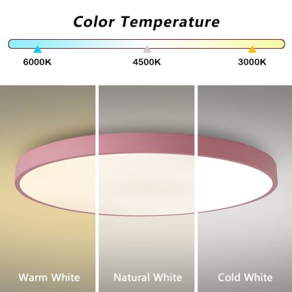 Brilagi - Ściemnialna oprawa LED POOL SMART LED/100W/230V Ø 80 cm 3000-6000K Wi-Fi Tuya + pilot zdalnego sterowania różowa