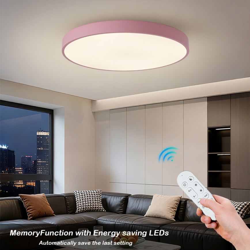 Brilagi - Ściemnialna oprawa LED POOL SMART LED/100W/230V Ø 80 cm 3000-6000K Wi-Fi Tuya + pilot zdalnego sterowania różowa