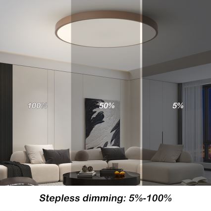 Brilagi - ściemnialna lampa LED POOL SMART LED/100W/230V śr. 80 cm Wi‑Fi Tuya + pilot zdalnego sterowania brązowa