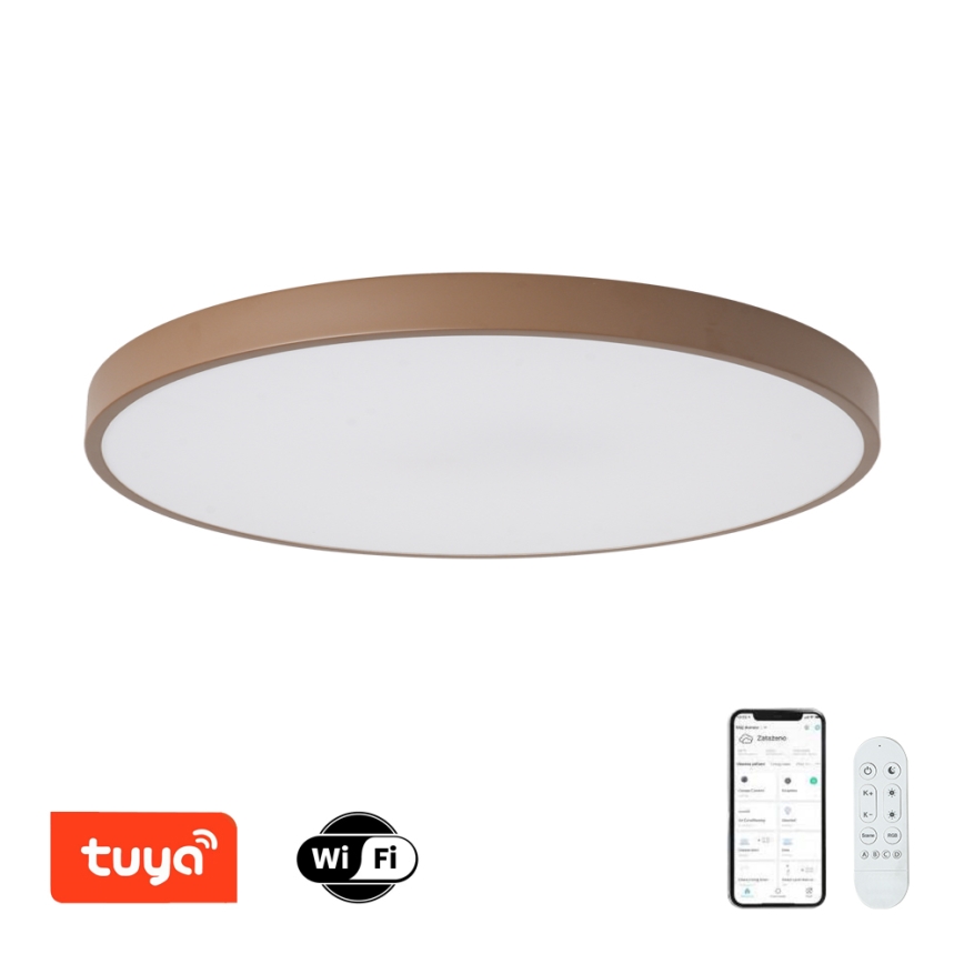Brilagi - ściemnialna lampa LED POOL SMART LED/100W/230V śr. 80 cm Wi‑Fi Tuya + pilot zdalnego sterowania brązowa