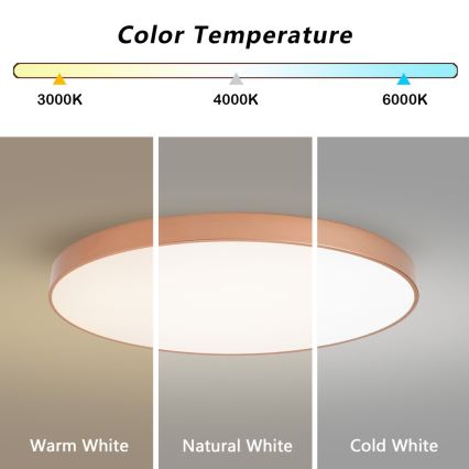 BRILAGI - LED ściemnialna lampa sufitowa POOL SMART LED/128W/230V 100 cm 3000-6000K Wi-Fi Tuya brązowa + pilot zdalnego sterowania