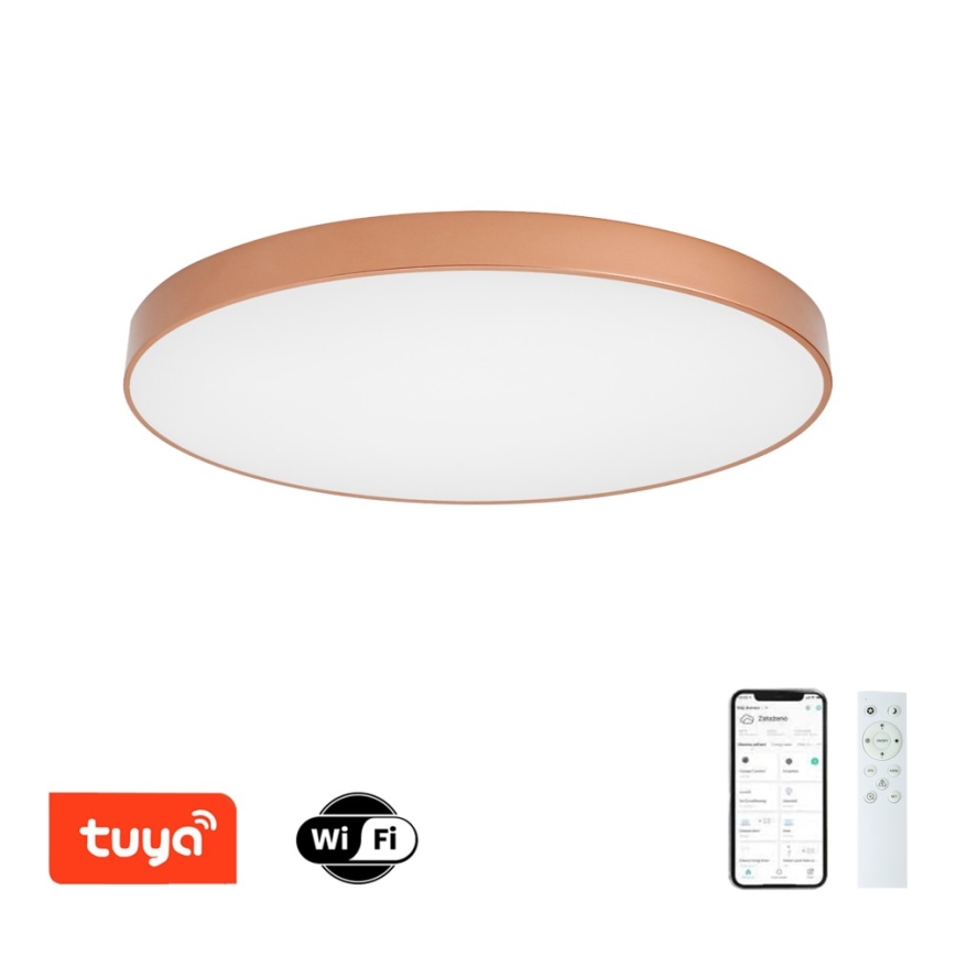 BRILAGI - LED ściemnialna lampa sufitowa POOL SMART LED/128W/230V 100 cm 3000-6000K Wi-Fi Tuya brązowa + pilot zdalnego sterowania