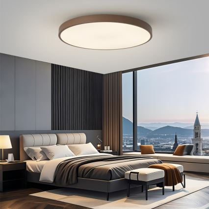 Brilagi - Ściemnialna oprawa LED POOL SMART LED/128W/230V, średnica 100 cm, Wi‑Fi Tuya + pilot zdalnego sterowania, brązowa