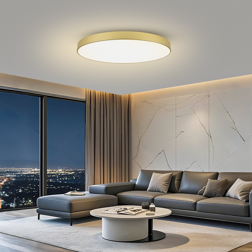Brilagi - Ściemnialna lampa sufitowa POOL SMART LED/128W/230V 3000-6000K 100 cm złota Wi-Fi Tuya + zdalne sterowanie