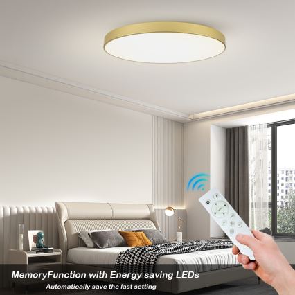 Brilagi - Ściemnialna lampa sufitowa POOL SMART LED/128W/230V 3000-6000K 100 cm złota Wi-Fi Tuya + zdalne sterowanie