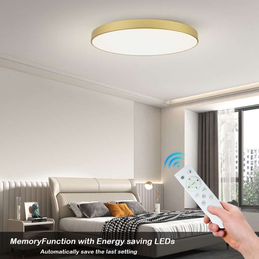 Brilagi - Ściemnialna lampa sufitowa POOL SMART LED/128W/230V 3000-6000K 100 cm złota Wi-Fi Tuya + zdalne sterowanie