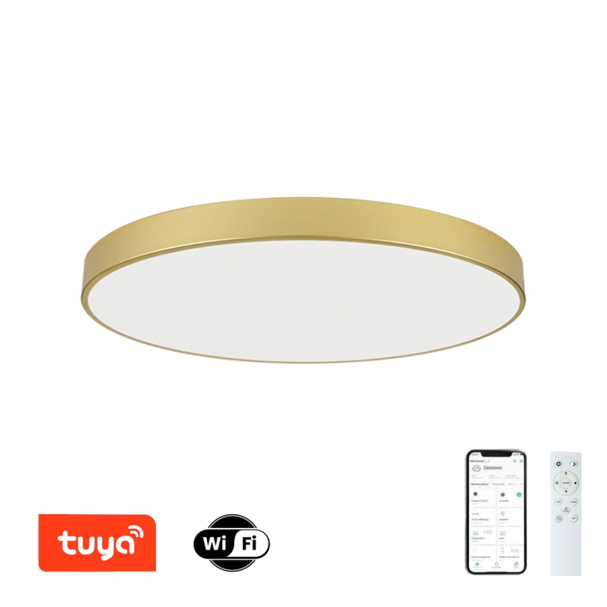 Brilagi - Ściemnialna lampa sufitowa POOL SMART LED/128W/230V 3000-6000K 100 cm złota Wi-Fi Tuya + zdalne sterowanie