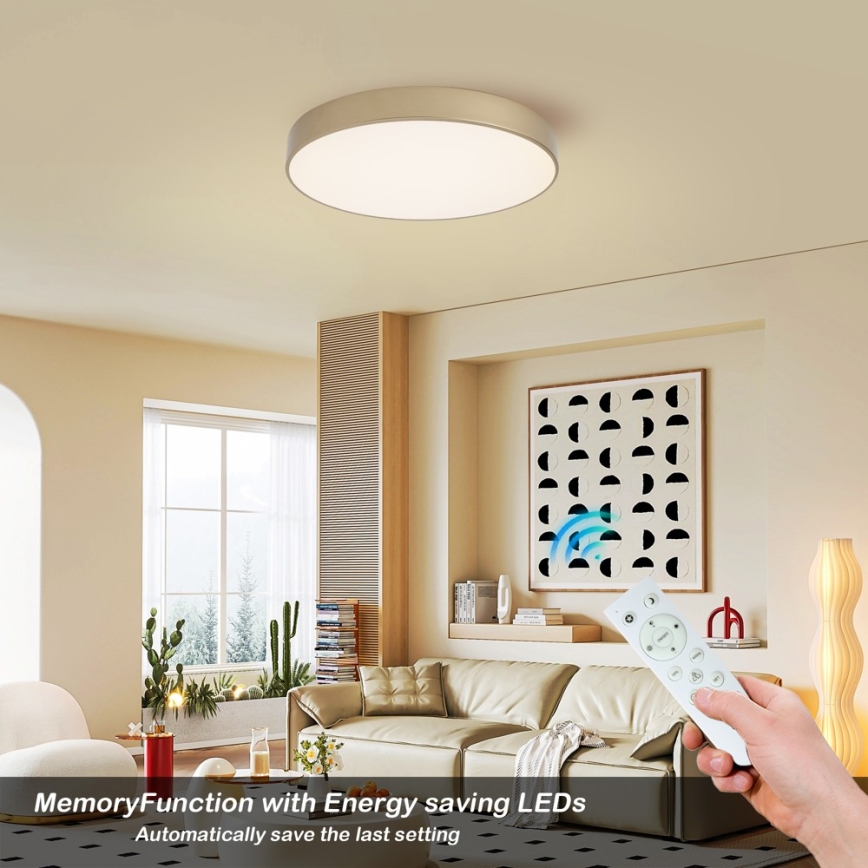 Brilagi - ściemnialna oprawa sufitowa LED POOL SMART LED/60W/230V 3000-6000K średnica 50 cm Wi-Fi Tuya złota + pilot zdalnego sterowania
