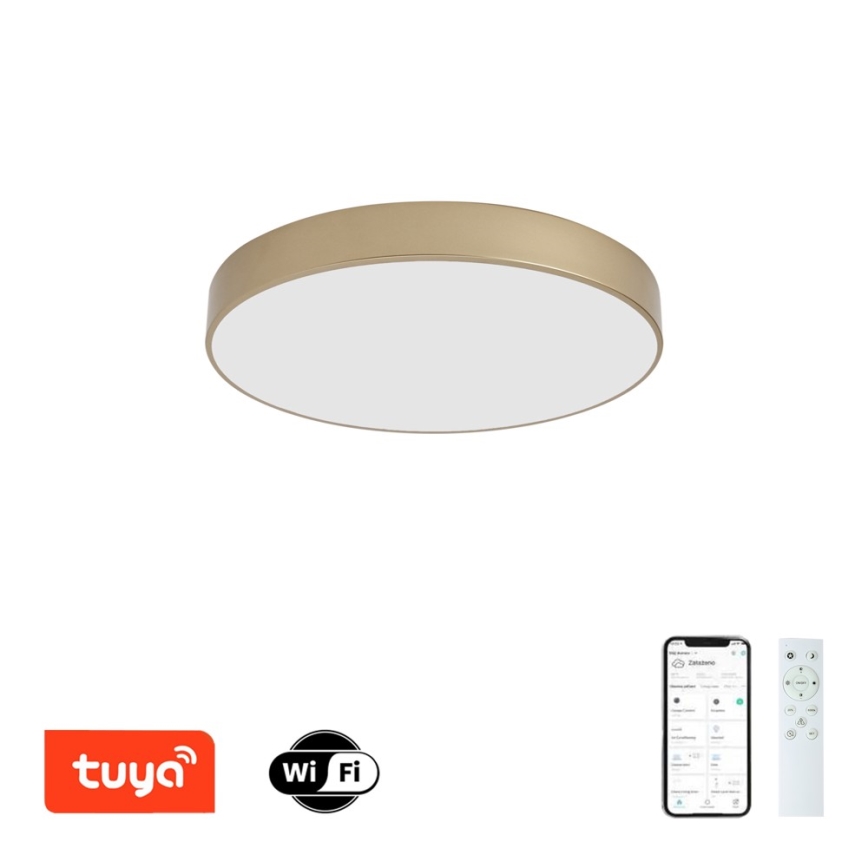 Brilagi - ściemnialna oprawa sufitowa LED POOL SMART LED/60W/230V 3000-6000K średnica 50 cm Wi-Fi Tuya złota + pilot zdalnego sterowania