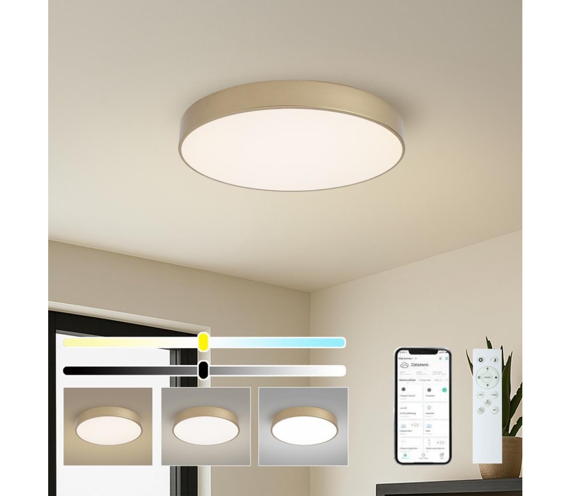 Brilagi-LED ściemnialna oprawa POOL SMART LED/60W/230V 50 cm Wi-Fi Tuya złota + pilot