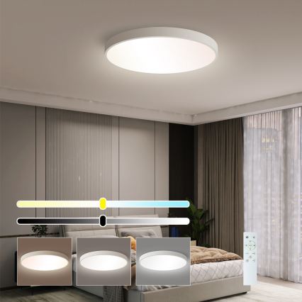 Brilagi - Ściemnialny plafon sufitowy POOL SMART LED/60W/230V 50 cm 3000-6000K Wi-Fi Tuya + pilot zdalnego sterowania biały