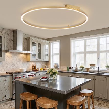 Brilagi - Ściemnialna lampa sufitowa PORTOFINO LED/85W/230V 3000-6000K śr. 120 cm złota + pilot zdalnego sterowania