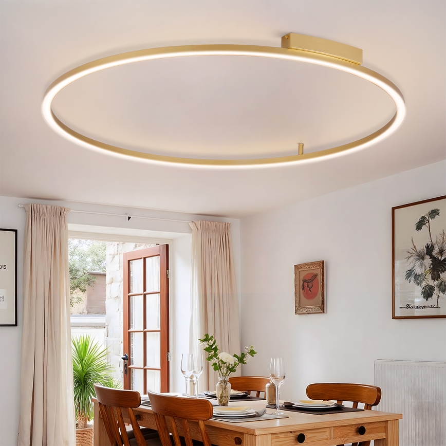 Brilagi - Ściemnialna lampa sufitowa PORTOFINO LED/85W/230V 3000-6000K śr. 120 cm złota + pilot zdalnego sterowania
