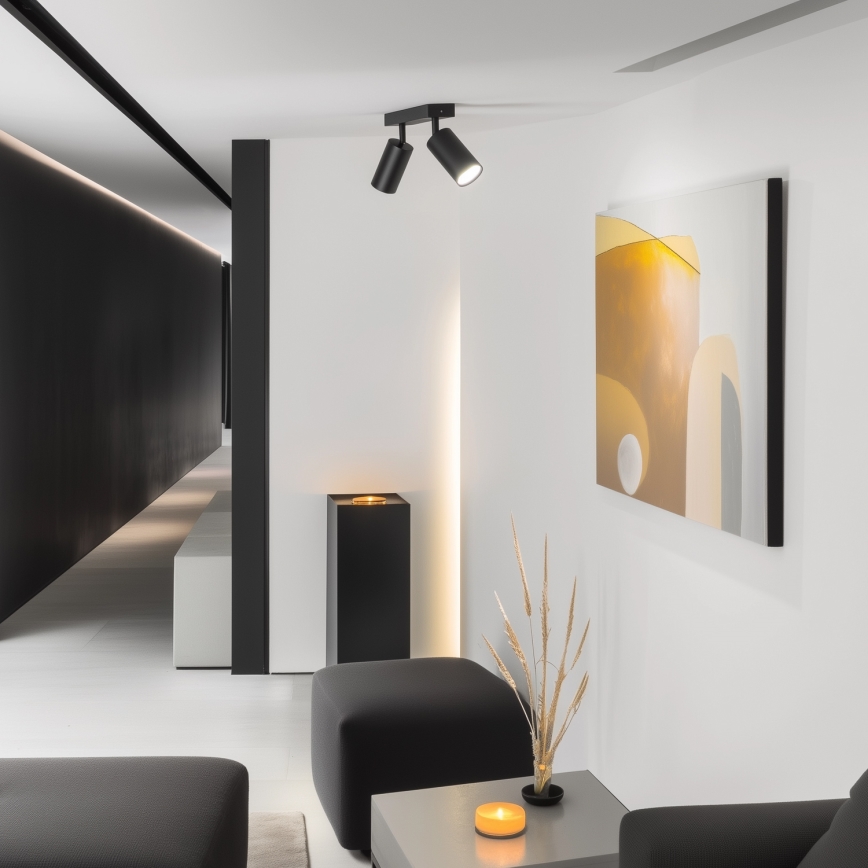 Brilagi - LED RGBW ściemnialna oprawa punktowa SELE 2xGU10/6,5W/230V 2700-6500K czarna