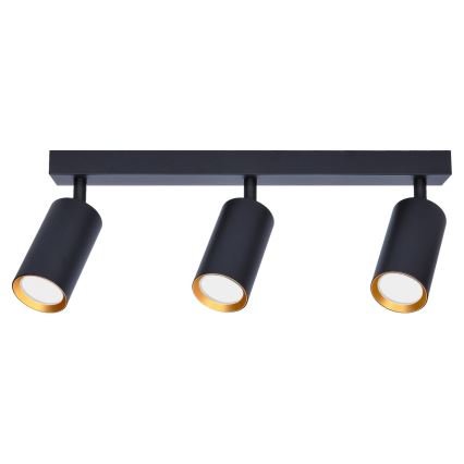 Brilagi - LED RGBW ściemnialna oprawa punktowa SELE 3xGU10/4,8W/230V 3000K czarny/złoty + zdalne sterowanie