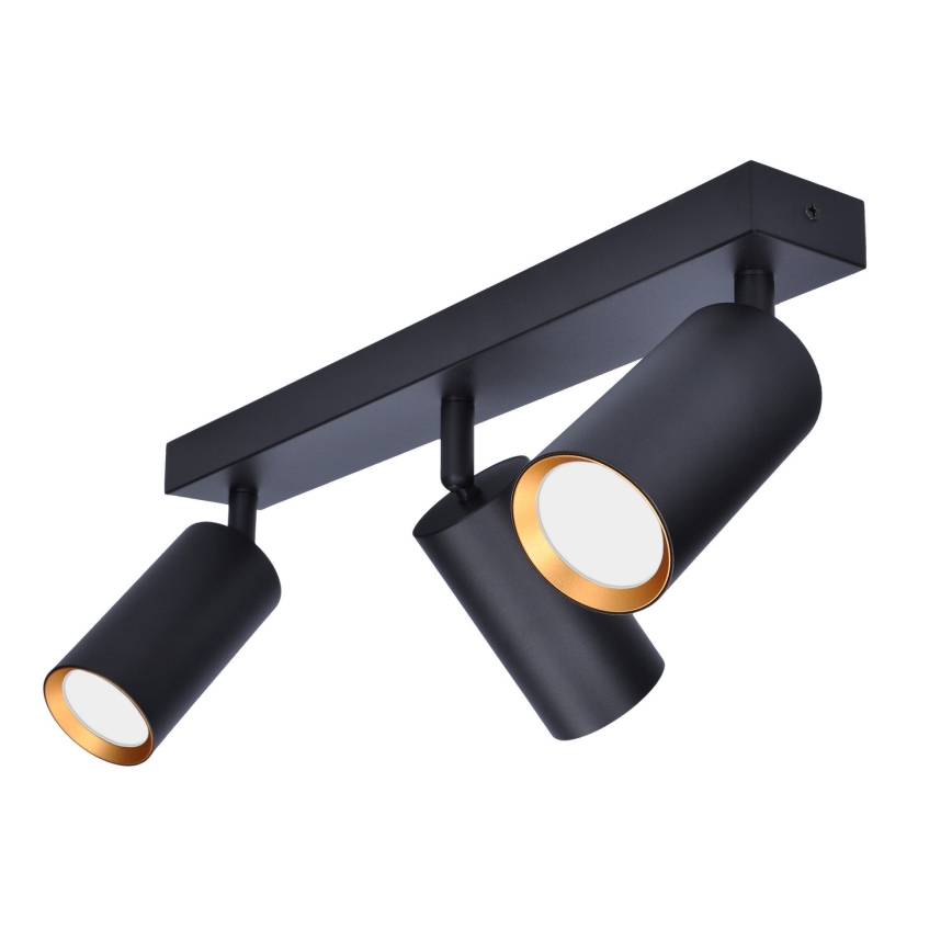 Brilagi - LED RGBW ściemnialna oprawa punktowa SELE 3xGU10/4,8W/230V 3000K czarny/złoty + zdalne sterowanie
