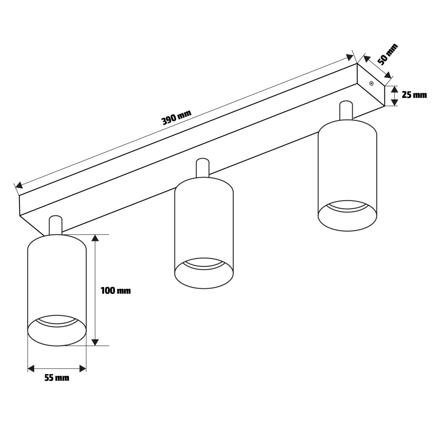 Brilagi - LED RGBW ściemnialna oprawa punktowa SELE 3xGU10/6,5W/230V 2700-6500K antracyt