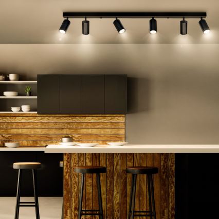 Brilagi - LED RGBW ściemnialna oprawa punktowa SELE 6xGU10/6,5W/230V 2700-6500K czarny